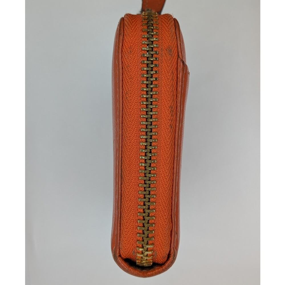 Coach Ashley Vintage Wallet Coral Orange Leather Zip Around Organizer Y2K - Picture 7 of 16